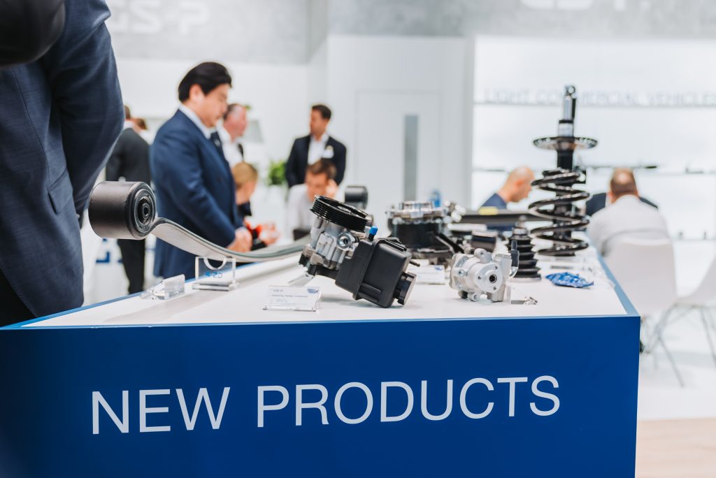 Product Display with text: New Products